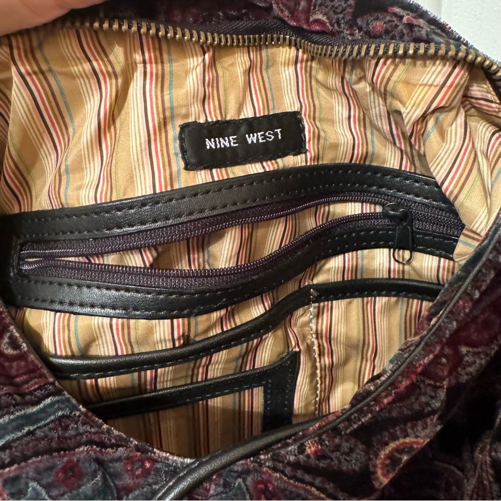 Nine West Paisley Velvet Hobo Bag - Picture 7 of 11